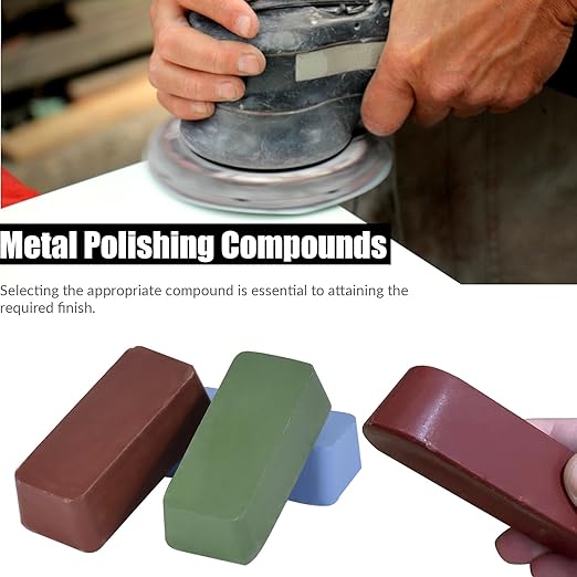 6 PCS Metal Polishing Compound Kit 23Oz Polishing Buffing Compound Bars for Aluminum Stainless Steel Jewelry Polishing