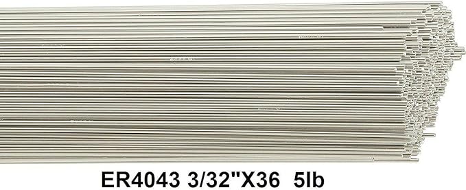 Aluminum 4043 TIG Welding Rod TIG Welding Wire ER4043 3/32"X36" 5Ib Box Tig Rod (3/32" 5 Pound Box) ER4043-094-36 (5)