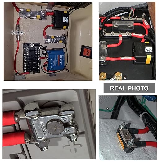 TKDMR 8pcs 3/0 Awg-3/8" Ring Marine Grade Copper Wire Lugs,with 3:1 Heat Shrink Tubing,UL Battery Cable Ends,Heavy Duty Cable Lugs,Tinned Copper Eyelets,Tubular Ring Terminals
