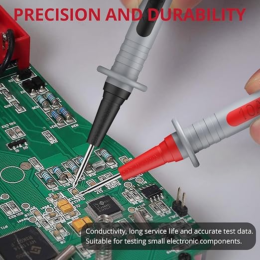 BINTA 11-Piece Multimeter Test Leads Kit for Home DIY & Car Maintenance, Electrical Multimeter Leads Kit with Alligator Clips, Test Hooks, Multimeter Probes, Test Tweezers CATII 1000V/ 19A