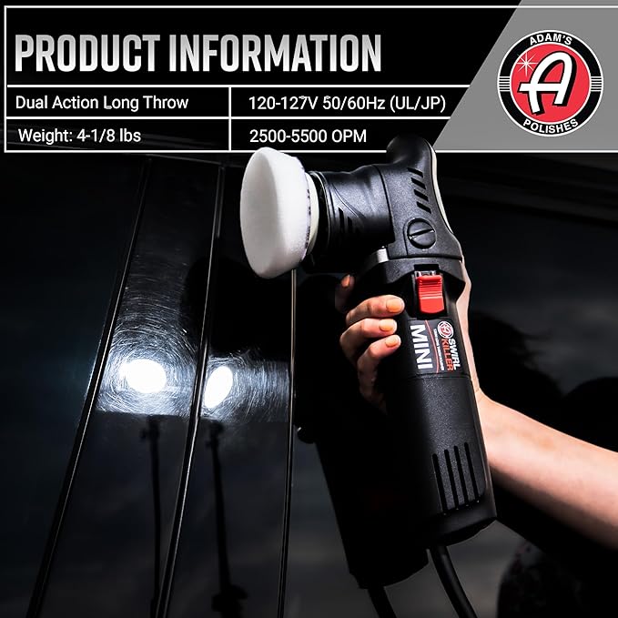 Adam's Polishes Swirl Killer 12mm Car Buffer Polisher Kit, Orbital Polishing Paint Correcting Tool, Car Scratch Remover, Correcting Polish, Use Post Car Wash Clay Bar & Pre Wax or Ceramic Coatin
