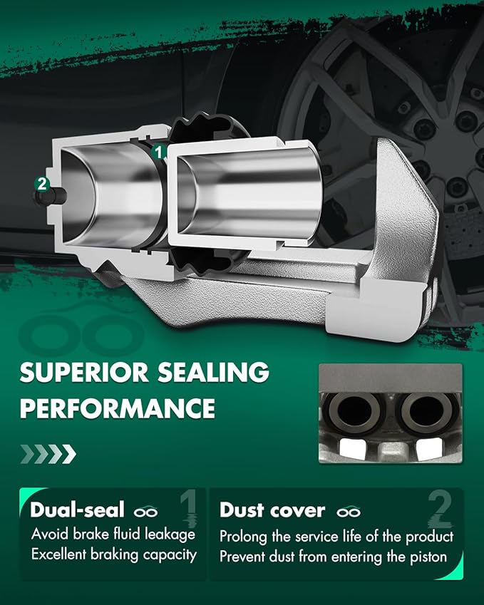 SCITOO 18B4921 Rear Left Disc Brake Caliper Assembly w/Bracket For Ford For F-250 Super Duty 2005-2007,For Ford For F-350 Super Duty 2005-2007
