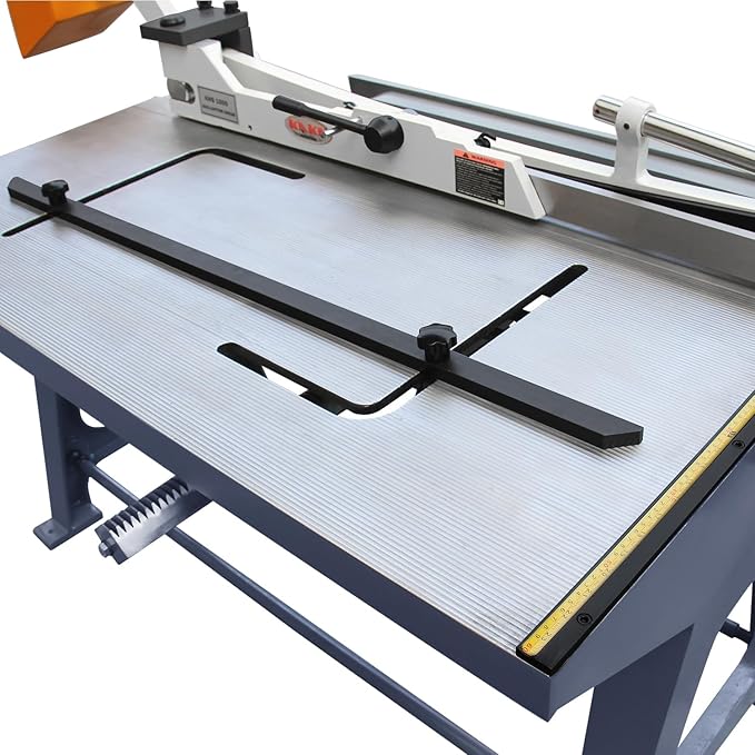 KAKA INDUSTRIAL Guillotine Metal Shear, 40 Inch Cutting Width, 14 Gauge KHS-40 Sheet Metal Cutter for Industrial and Commercial Fabrication