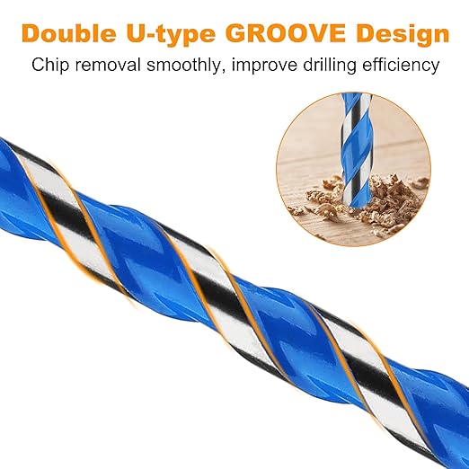 Concrete Drill Bit Set & Masonry Drill Bit Set, Professional Carbide Drill Bits Tip (7 PCS) for Glass/Brick/Plastic/Cement/Tile, 5/32"-3/8" by TITGGI