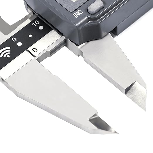 PEC Tools Bluetooth Digital Caliper, 12 Inch/300mm Industrial-Grade Stainless Steel Caliper, IP67 Waterproof & Oil-Resistant, Auto Power-Off, Inch/MM/Fraction Modes, Wireless Data Transfer