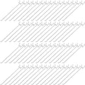 Shimeyao 100 Pcs Peg Board Shelving Hooks Stainless Steel Hanging Board Pegs Wall Display Hooks Bulk for 1/8 1/4 Garage Storage Organizer Accessories(10 Inch,Silver)