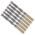 Drill Bit, 8mm Cutting Diameter, 4341 HSS Gold and Black 118° Cutting Angle Number Jobber Bits - (Applications: for Drilling Soft Metal Plastic Wood), 6-Pieces