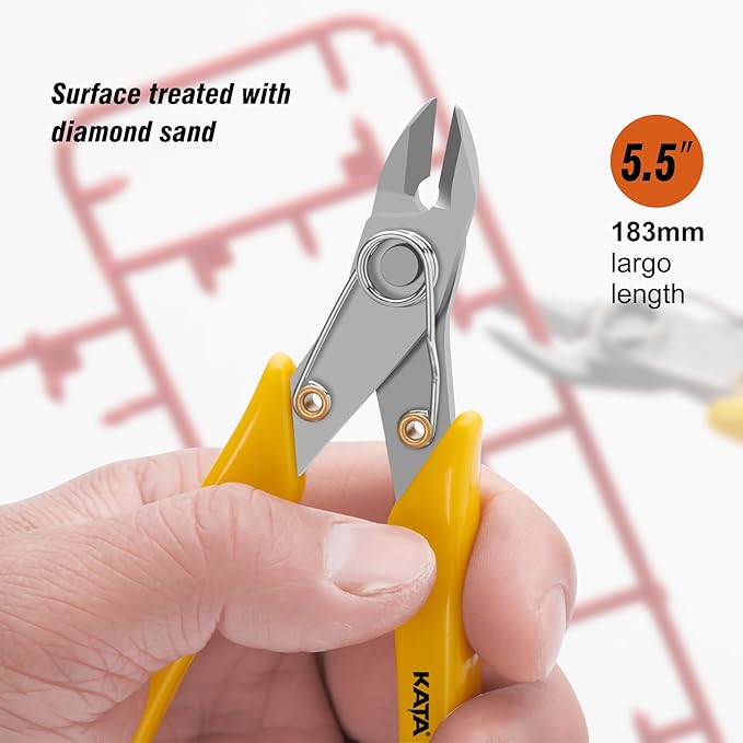 KATA 2Pack Micro Wire Cutters For Electronics Flush cutters, 5.5 Inch Precision Micro Cutters for Cut Precision Electronics, Jewelry, Soft Copper Wire, Cables