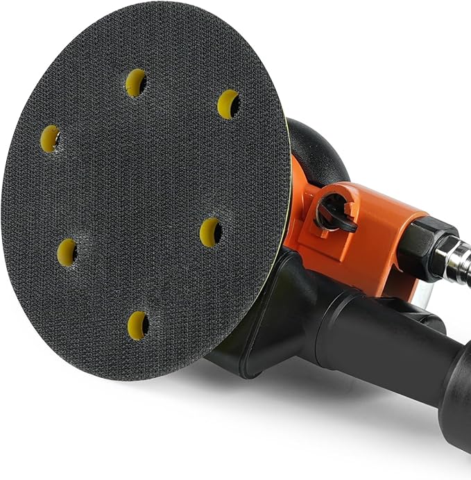 Pneumatic Random Orbital Sander 5" Air Palm Sander, Speed Adjustable Professoinal Da Sander for Woodworking, Metal and Auto Bodywork
