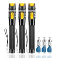 3pc Fiber Optic Visual Fault Locator VFL Fiber Optic Cable Tester with 3pcs Singlemode 9/125um FC Male to LC Female Adapter, Yellow Switch (Mode Number: VFL-50)