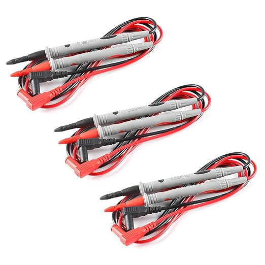 6Pcs Digital Multi Meter Test Probes Leads - Clamp Tester & Needle Point Probes for Multimeter Electronic Test Leads