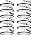 12 Pack 150W UFO LED High Bay Lights,IP66 Waterproof,120VAC,21000LM 5000K Daylight, 660W MH/HPS with Plug Commercial Bay Lighting for Barn,Gym,Factory,Warehouse,Shop,Workshop,Gym,Garage