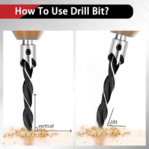 Countersink Drill Bits Set, 7-Pack High Carbon Steel Countersink Drill Bits for Wood, Woodworking Carpentry Reamer with 1 Free Hex Key Wrench