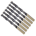 Drill Bit, 9.5mm Cutting Diameter, 4341 HSS Gold and Black 118° Cutting Angle Number Jobber Bits - (Applications: for Drilling Soft Metal Plastic Wood), 6-Pieces