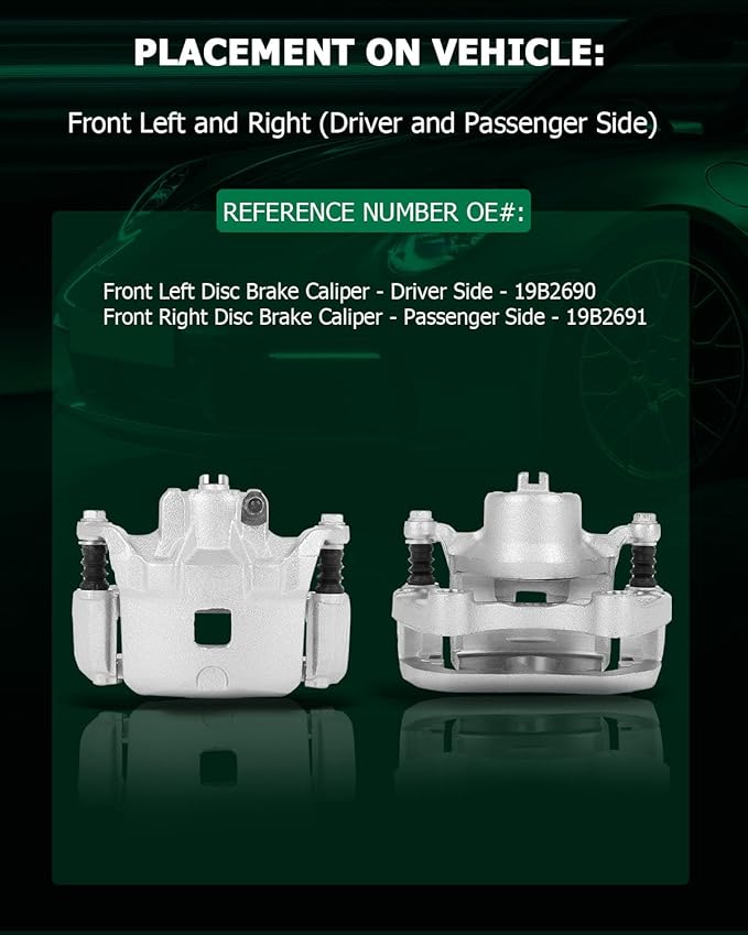 SCITOO Front Brake Caliper With Bracket 19B2690, 19B2691 Compatible For INFINITI I35 2002-2004, For Nissan Altima 2002-2006, For Nissan Maxima 2002-2003