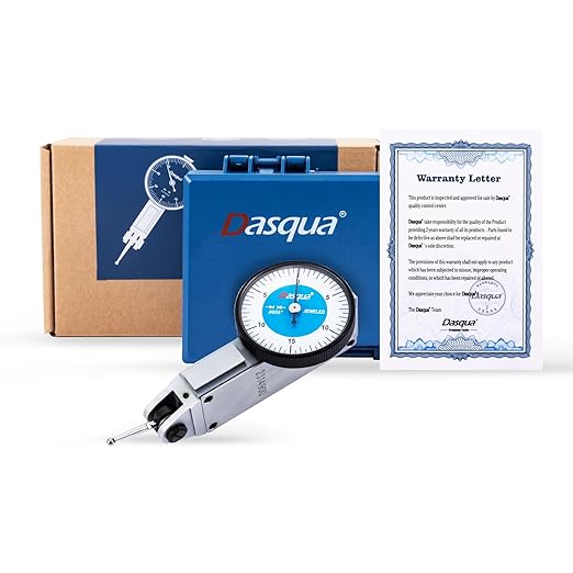 Dasqua Dial Test Indicator 0-0.03" with Shock-Proof Gearing, Resolution 0.0005"