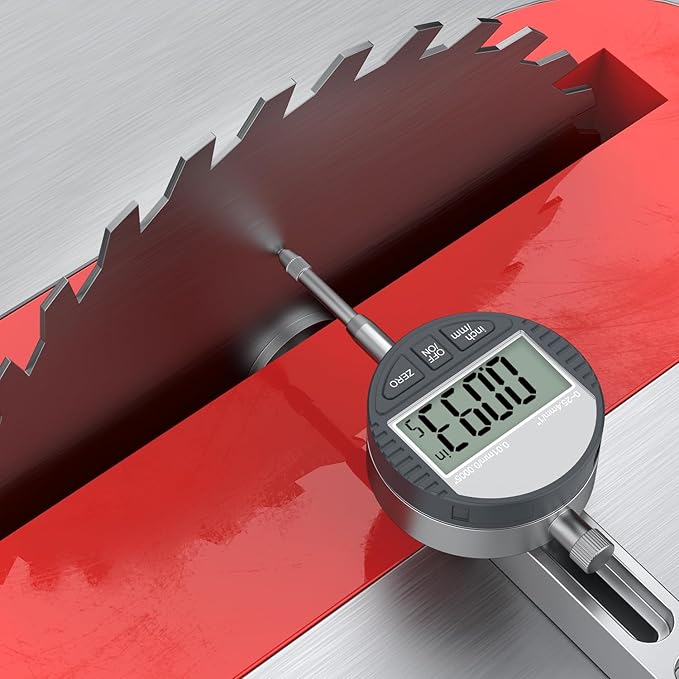 HDLNKAK Table Saw Digital Dial Indicator Gauge, for Aligning and Calibrating Work Shop Machinery Like Table Saws, Band Saws and Drill Presses