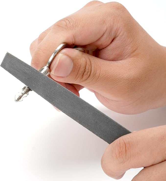 8" Half Round Medium Cut File, Double Cut Teeth, Made of High Carbon Steel, Half Round Hand File Without Handle, Suitable for Shaping Metal, Wood, etc.