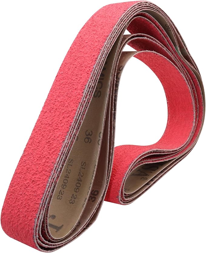 5 Pack 2x72 Inch Ceramic Sanding Belts 36 Grit, 2 x 72 Metal Grinding Sanding Belt, Sander Belts for Metal Knife Sharpening, 5 Pack(2x72in)