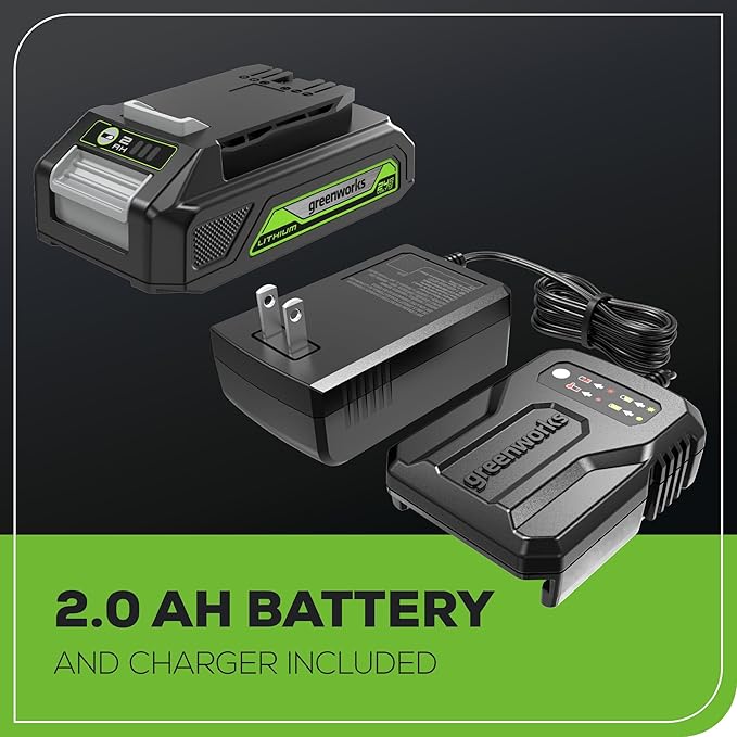Greenworks 24V Cordless Mouse Detail Sander, Wood Sander with 11,000 OPM, Removable Dust Collection Bag, 2Ah Battery & Charger