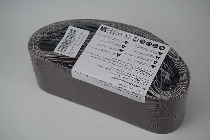 3x21 3 x 21 Inch Sanding Belt Pack 3-Inch x 21-Inch,12 Pcs(4 Each of 80 120 150 Grits) Aluminum Oxide for Sander