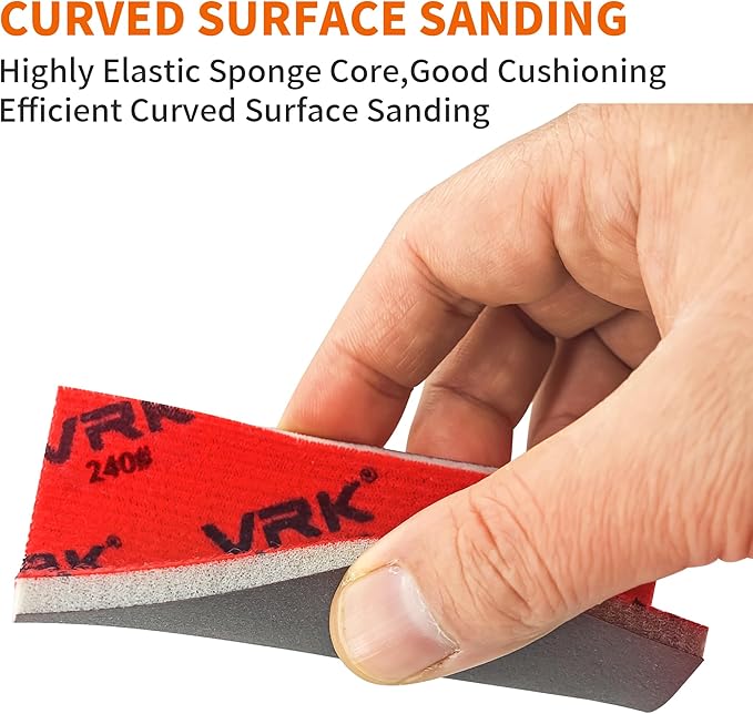 28 Pcs 240 Grit Sanding Sponge,Ultra Fine Sandpaper,Soft Foam Hand Sander Block Wet Dry Sanding Pads for Automobile Wood Furniture Metal Drywall Polishing