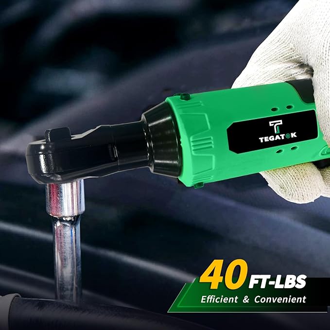 Cordless Electric Ratchet Wrench Set, 40FT-LBS (45N.m) 3/8" Ratchet, 12V Cordless Ratchet Wrench, 2.0Ah Battery Electric Impact for Car Home, Only 1 Battery