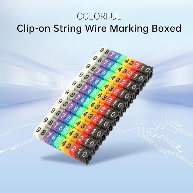 Generic Colorful Wire Number Tube Cable Marker Digital Number Label Tube (150PCS KCM-1.5MM 1.5 Square), Genericpo5i7zng8h-01