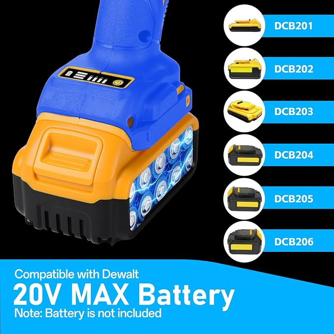 Cordless Angle Grinder Compatible with Dewalt 20V Max Battery(NO Battery) Brushless 4-1/2" Angle Grinder for Cutting, Griding, Polishing(10000RPM) (NO Wheels)