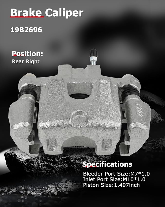 cciyu Rear Right Brake Caliper Assembly w/Bracket 19B2696 For Toyota For Avalon 2005-2007,For Toyota For Camry 2002-2006,For Toyota For Solara 2004-2008