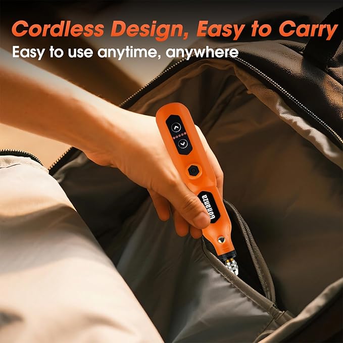 GONANZA Mini Cordless Rotary Tool Kit - 5-Speed with LED Light,Includes 78 Accessories,3.7V Type-C Rechargeable, Ideal for Grinding,Polishing,Cutting,Engraving,Drilling,DIY Crafts