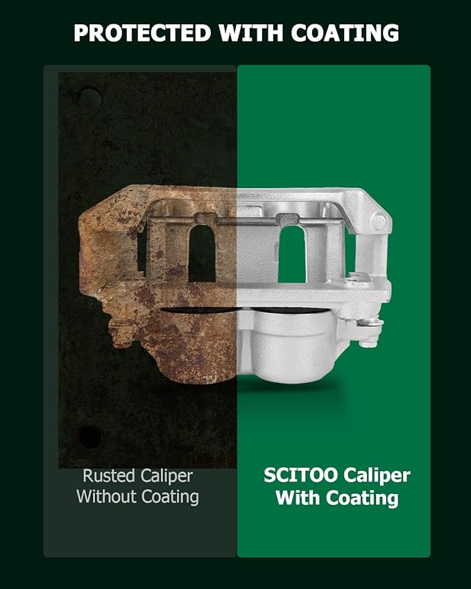 SCITOO Front Left Brake Caliper With Bracket 18B4751 Compatible For Ford For F-150 1999-2003, For Ford For F-150 Heritage 2004, For Lincoln Blackwood 2002