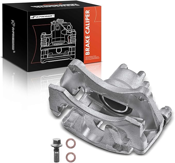 A-Premium Disc Brake Caliper Assembly with Bracket Compatible with Chrysler, Dodge and Jeep Models - Compass/Patriot 2007-2017, 200 2011-2014, Sebring, Cirrus, Avenger, Caliber - Front Driver