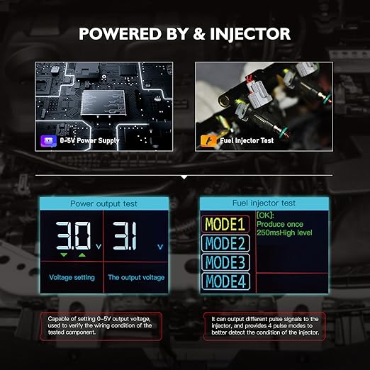 TopDiag P200 Power Circuit Probe Kit - Automotive Circuit Tester with 2024 Online Update, 9~30V Voltage Range, Multimeter, Relay Test, Fuel Injector Tester, Activating Component, Oscilloscope Mode