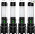 Hoxida Camping Lanterns Flashlight Rechargeable High Lumens- 2000 Meters Long Beam Super Bright LED Flashlight, Waterproof Camping Tent Lights 5 Modes, Zoomable Handheld Flashlight Lantern 4pcs