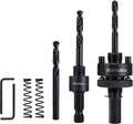 General Hole Saw Mandrel, 7/16-Inch and 3/8 Inch Hole Saw Arbor with 3Pcs Central Drill/2PCS Hex wrench/2Pcs Spring