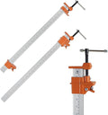 FEIRONG Heavy Duty 24" Bar Clamps 2-Pack - Professional Grade, Quick-Release, 330LB Load Limit, Built-in Ruler, 90° Angled Jaws for DIY Woodworking & Cabinet Installation | Fits 20.5" Work Range