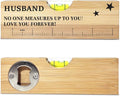 Christmas Gifts for Husband from Wife Wooden Spirit Level, Fathers Day Birthday Gifts for Husband Dad Papa Grandpa New Dad Daddy from Daughter Son Wife Wooden Spirit Level Bottle Opener