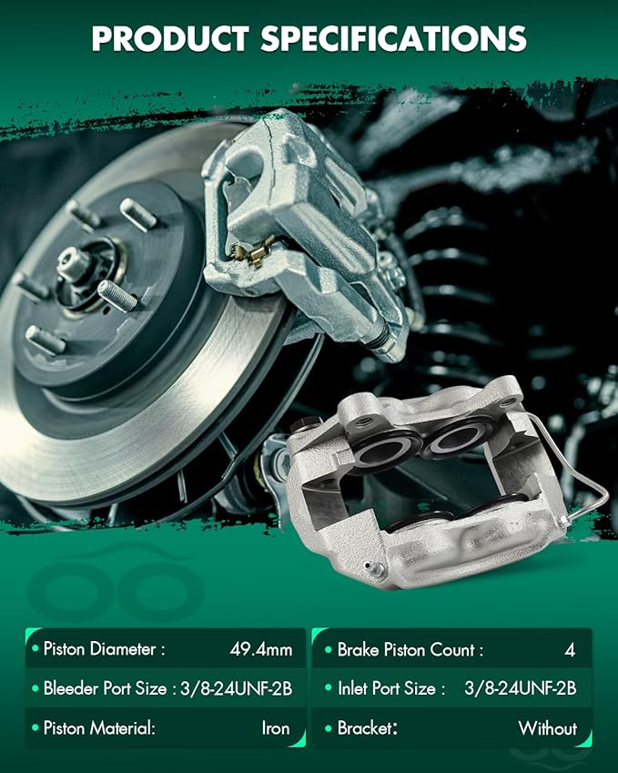 SCITOO Front Right Brake Caliper Without Bracket 184402 Compatible For Ford For Country Squire 1965-1967,For Ford For Custom 500 1965-1967,For Ford For Galaxie 1965-1967