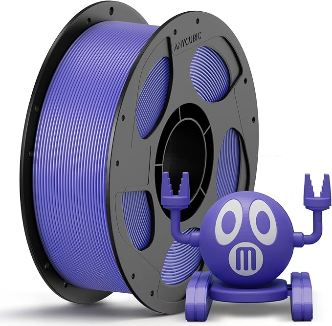 ANYCUBIC PETG Filament 1.75mm, 3D Printer Filament, Dimensional Accuracy +/- 0.02mm, Exceptional Toughness, Print with Most FDM 3D Printers, 1KG Reusable Spool, Purple