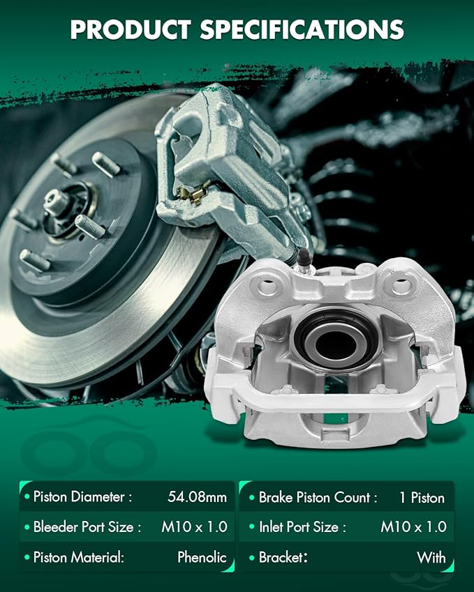 SCITOO Rear Left+Right Brake Calipers With Bracket 18-B4726 18-B4727 Compatible For Cadillac 2000-2002 For Chevrolet 1999-2005 For GMC 1999-2005