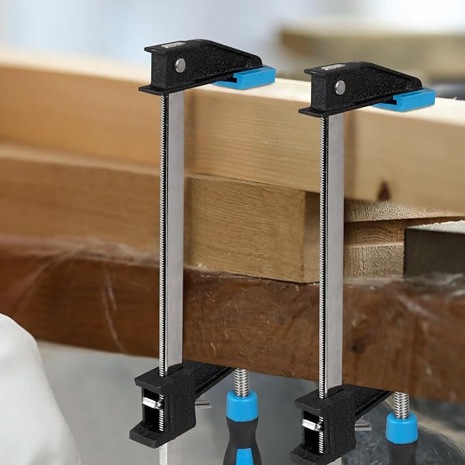 Bar Clamps for Woodworking 36 Inch,2-Pack Wood Clamps Adjustable and Release Quickly,Throat Depth 2.5 Inch, Serrated Steel Rail,Bar Clamps Force 600 Lbs
