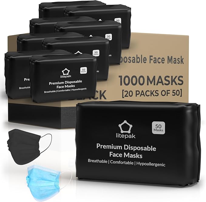 Disposable Face Masks - 1,000 PCS - for Home & Office - Breathable & Comfortable Filter