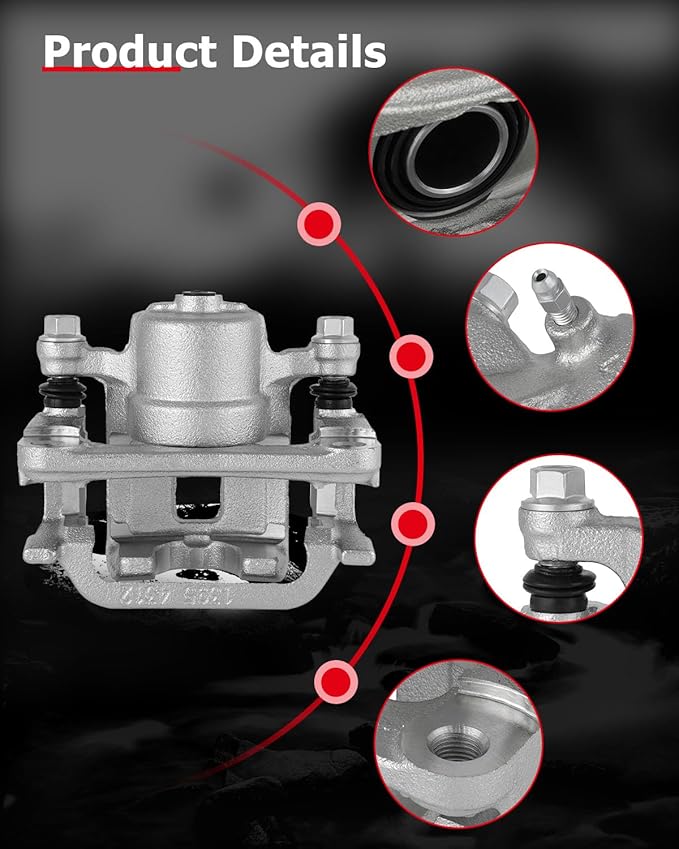 cciyu Rear Right Brake Caliper Assembly w/Bracket 19B2793A For Infiniti For G35/For G37/For M35/For M45,For Nissan For 350Z/For 370Z