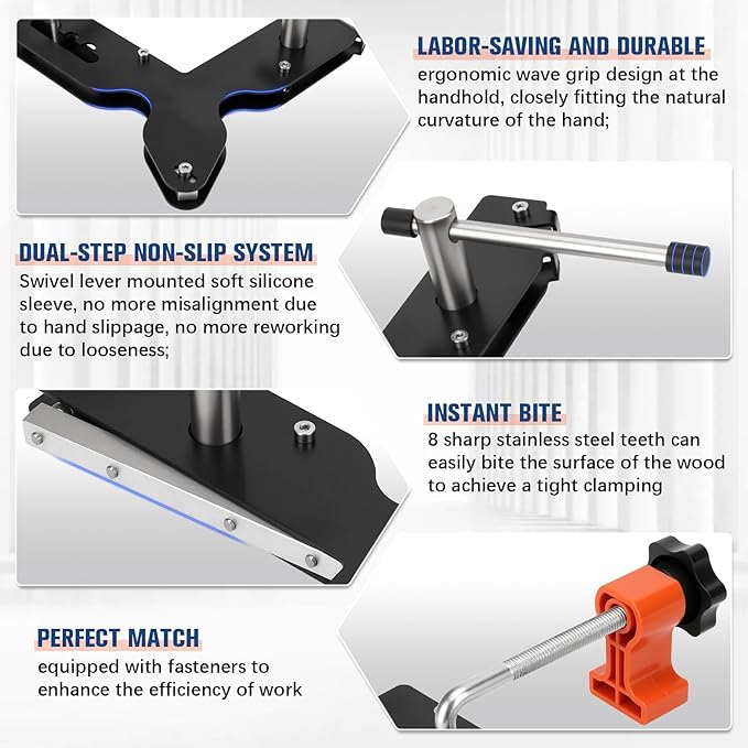 Upgraded Miter Max Corner Clamps,Heavy-Duty Miter Clamps for Woodworking,Making Window Casing, Making Door Casing, Picture Frames,Cabinet Trim,Crafting Projects and More-Stronger & Easier to Use,1PCS