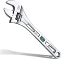 SK 10-Inch Adjustable Wrench, 1-1/4" Jaw Capacity, Cr-V Steel, SAE&Metric Scales