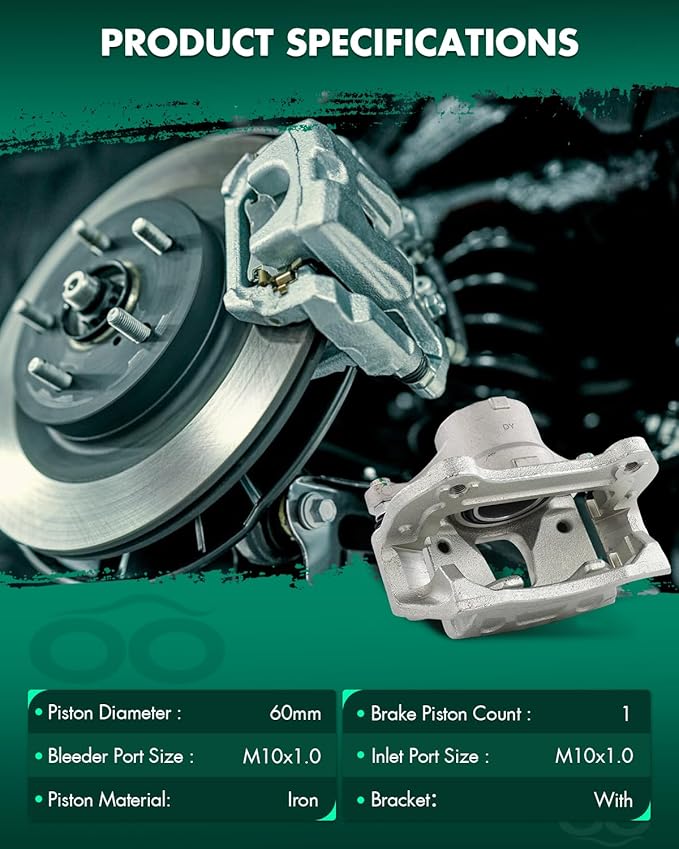 SCITOO Front Brake Calipers With Bracket 19B7324 19B7325 Compatible For Hyundai For Kona Electric 2019-2021,For Hyundai For Sonata 2015-2019,For Kia For Niro EV 2019-2022,For Kia For Optima 2016-2020
