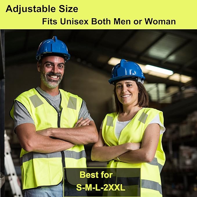 Safety Vests 20 Pack Bulk - Yellow Reflective High Visibility Construction ANSI Class 2 Work Vests for Men,Woman,Hi Vis Mesh and Neon Silver Strip