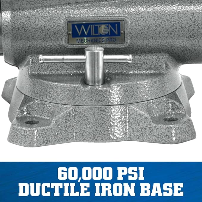 Wilton Mechanics Pro Bench Vise, 10" Jaw Width, 12" Jaw Opening, 5-1/4" Throat (Model 8100M)