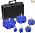 6Pcs PVC Pipe Reamer Kit With 3/4inch, 1inch,1-1/2inch, 2inch, 3inch, 4inch Head Aluminum, PVC Fitting Saver, PVC Socket Saver For SCH40, ABS, CPVC, Fit for Standard 1/2" Drill